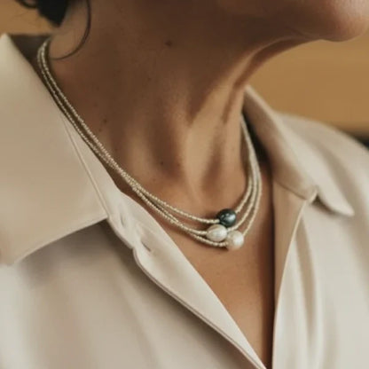 Colar de Pérolas Naturais