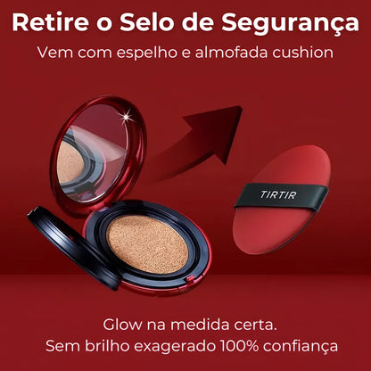 Base Cushion Red Glow Coreana – Pele Impecável em Segundos