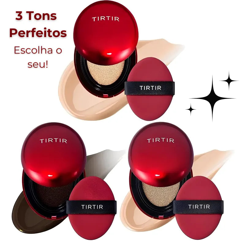 Base Cushion Red Glow Coreana – Pele Impecável em Segundos