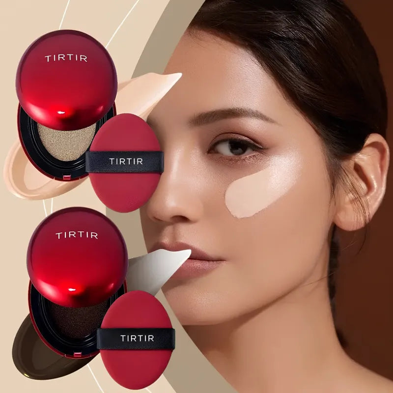 Base Cushion Red Glow Coreana – Pele Impecável em Segundos