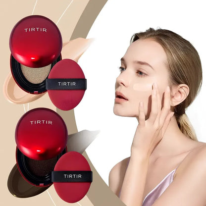 Base Cushion Red Glow Coreana – Pele Impecável em Segundos