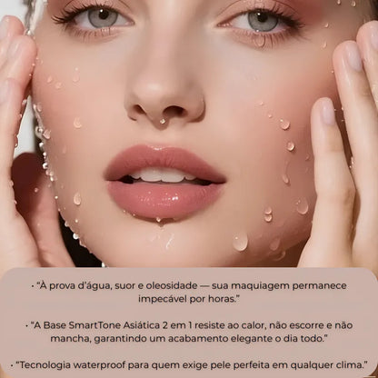 Base SmartTone Asiática 2 em 1 – Cor que se Adapta ao Seu Tom de Pele