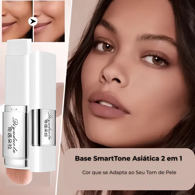 Base SmartTone Asiática 2 em 1 – Cor que se Adapta ao Seu Tom de Pele
