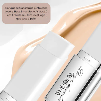 Base SmartTone Asiática 2 em 1 – Cor que se Adapta ao Seu Tom de Pele