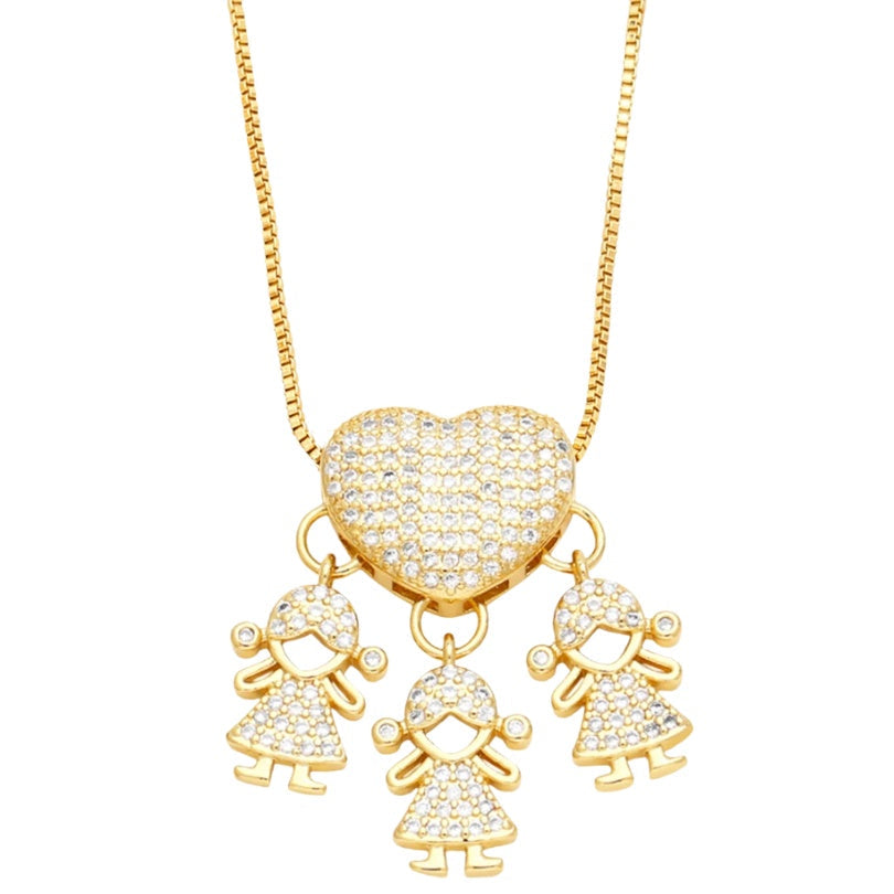 Colar Amor de Mãe em banho de ouro 18k