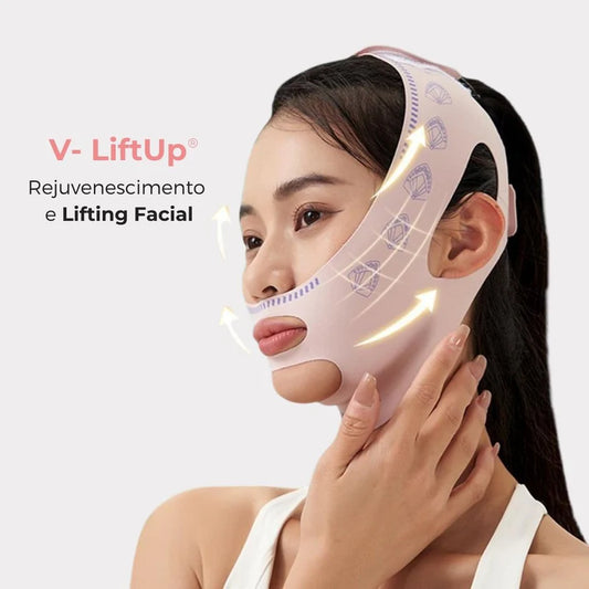 V-Liftup- Máscara de Contorno Facial - Suaviza Rugas, Papada e Modela o Rosto