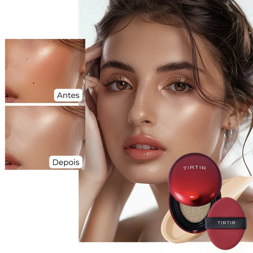 Base Cushion Red Glow Coreana – Pele Impecável em Segundos